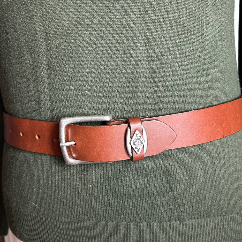 Structure‎ Leather Belt Size 38 Brown Casual Italian Leather Made in USA